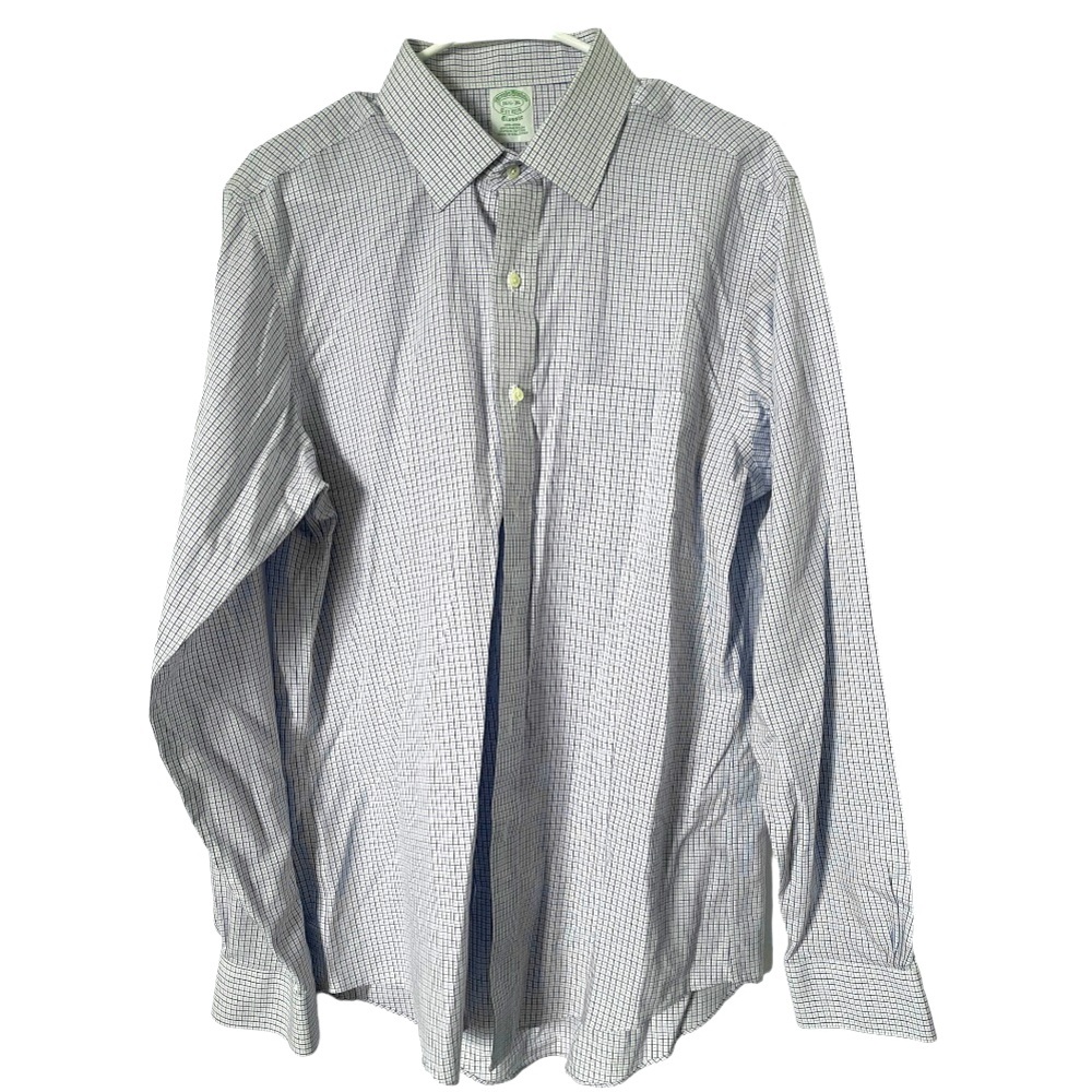 Brooks Brothers Supima‎ Cotton Non-Iron Men's Button Down Dress Shirt 16.5 / 36